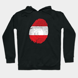 Flag of Austria in fingerprint Hoodie